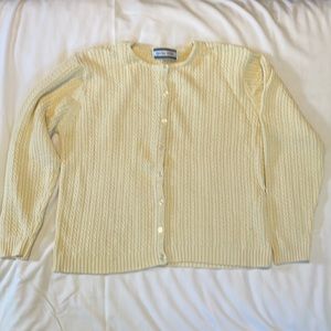 Women’s Yellow Button Up Sweater